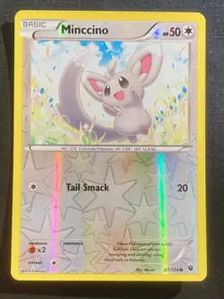Minccino 87/124 Pokemon Fates Collide Reverse Holo Common TCG LP - Image 1