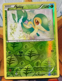 Snivy 5/124 Pokemon Fates Collide Reverse Holo Common TCG LP - Image 1