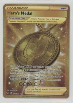 Secret - Hero's Medal Pokemon Sword & Shield Vivid Voltage #201 - Image 1