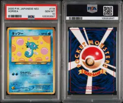 2000 Pokemon Japanese Neo #116 Horsea PSA 10 Gem Mint - Image 1