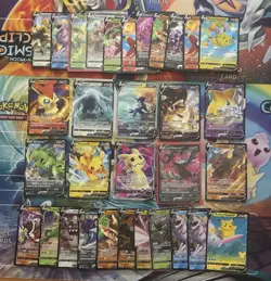 Pokemon Card Lot Full Art Alt Art Fire Lugia Pikachu Tyranitar 32 Cards - Image 1