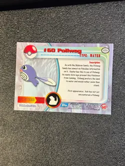Poliwag Topps TV Animation #60 Black Logo LP Pokemon Card - Image 2