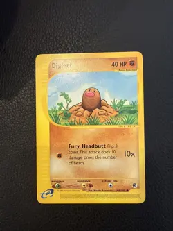 Diglett 106/165 Pokemon Expedition E Reader Series Vintage Card TCG NM 2002 - Image 1