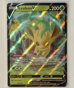Leafeon V - 007/203 Pokemon Evolving Skies SWSH NM Pack Fresh Ultra Rare Card - Image 1