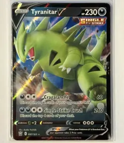 Tyranitar V - 097/163 - Pokemon Battle Styles SWSH NM Pack Fresh Ultra Rare Card - Image 1