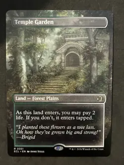 Temple Garden (Borderless) Rare Regular 0351 MtG Lorwyn Eclipsed NM - Image 1