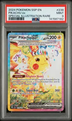 Pokemon TCG Pikachu EX 238/191 PSA 9 Mint Special Illustration Rare - Image 1