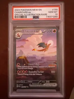 PSA 10 Pokemon TCG Charizard EX 199/165 Scarlet & Violet Special Illustration - Image 1