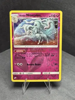 Pokemon TCG Alolan Ninetales 111/181 Reverse Holo Team Up SM9 - Image 1