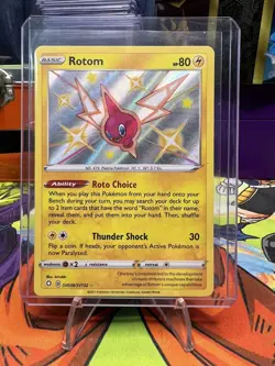 Pokemon TCG Rotom Shining Fates SV038/SV122 Holo Shiny Holo Rare - Image 1