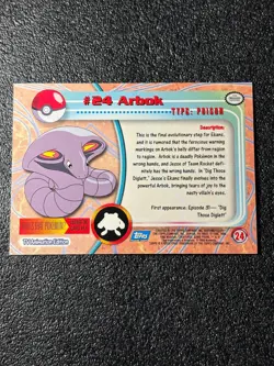 Pokemon TCG Arbok #24 Topps TV Animation Edition NM - Image 2