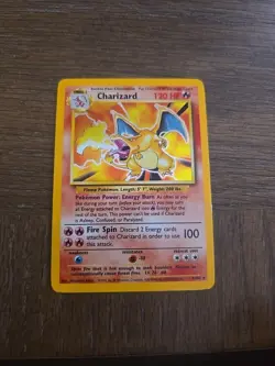 Pokemon TCG Charizard 4/102 Base Set Unlimited Holo Rare MP - Image 3