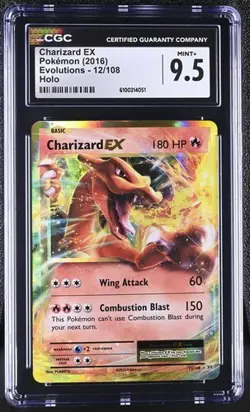 Charizard EX *CGC 9.5* Full Art Holo *Evolutions* #12 *2016* Pokemon - Image 1