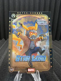 Star Lord (Pikachu) #E27 - Gold Holo - Heros & Villains Flash Edition Pokemon - Image 1