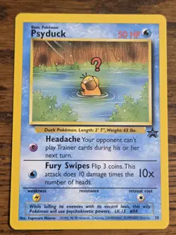 Pokemon Wotc Black Star Promo # 20 Psyduck,,not played - Image 1