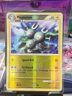 Pokemon TCG Magneton 43/102 Reverse Holo Uncommon HS Triumphant MP/LP - Image 1