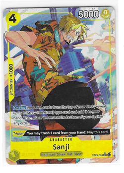 One Piece TCG Sanji ST29-004 Full Art Starter Deck 29 Egghead Alt Art HTF SSP - Image 1