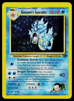 Pokemon Card - Giovanni's Gyarados Gym Challenge 5/132 Holo Rare - Image 1