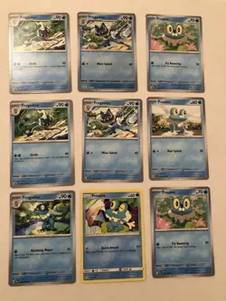 Lot Of 9 Froakie and Frogadier Pokemon Cards - Image 1
