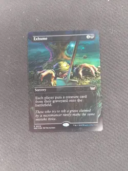 MTG: 1 x Borderless FOIL Exhume - Mythic Sorcery - Duskmourn (DSC) - M/NM - Image 1
