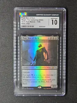 Magic The Gathering TCG Post Son Of Rich 1186 Rare Foil Secrete Lair CGC 10 - Image 1