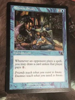 Rhystic Study Prophecy Regular Magic the Gathering MTG 45/143 LP - Image 1