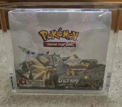 Pokemon Sun & Moon Ultra Prism Booster English Box W/ Acrylic Case Sealed - Image 1