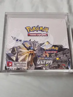 Pokemon Sun & Moon Ultra Prism Booster English Box W/ Acrylic Case Sealed - Image 2