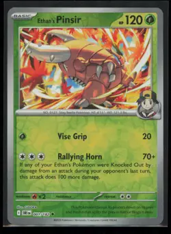 Ethan's Pinsir 001/182 Pokemon Destined Rivals Uncommon Near Mint Reverse Holo - Image 1