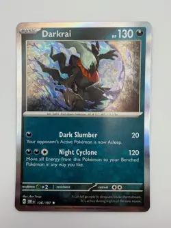 #136/197 Darkrai Holo Rare - Pokemon TCG SV03: Obsidian Flames NM - Image 1