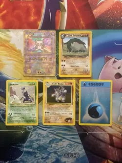 Vintage Pokemon Card Lot WOTC Holo Fire Anicent Mew Rhydon Dark Donphan - Image 1