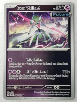 REVERSE HOLO Iron Valiant 080/162 NM / M - RAARE Temporal Forces Pokemon Card - Image 1