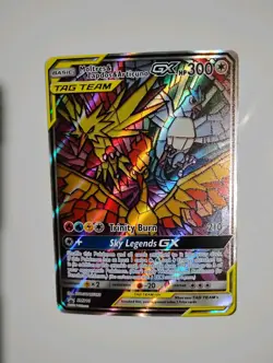 Pokemon TCG Stained Glass Bird Trio Moltres, Zapdos, Articuno (Promo SM210) - Image 1