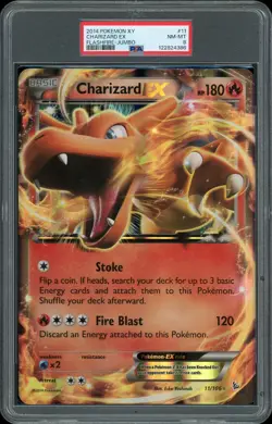 2014 Pokemon Charizard EX 11/106 Flashfire NM-MT PSA 8 Jumbo - Image 1