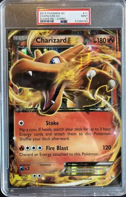 2014 Pokemon Flashfire Charizard EX Jumbo #11 - PSA 9 - Image 3