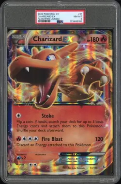 2014 POKEMON XY FLASHFIRE JUMBO #11 CHARIZARD EX PSA 8 - Image 1