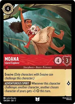 Disney Lorcana Archazia's Island Uncommon Non Foil - 134 Moana Island Explorer - Image 1