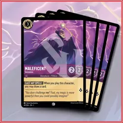 Disney Lorcana TCG: MALEFICENT - SORCERESS x4 | First Chapter Common *IN STOCK* - Image 1
