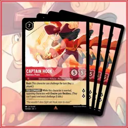 Disney Lorcana TCG: CAPTAIN HOOK - RUTHLESS PIRATE x4 | Rare *IN STOCK* - Image 1