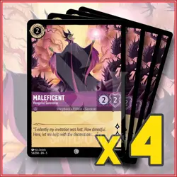 Disney Lorcana: 2024 Maleficent Vengeful Sorceress 54/204 x4 | Common - Image 1
