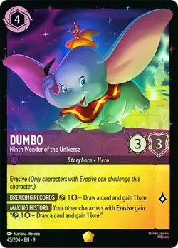 Dumbo Ninth Wonder of the Universe 45/204 Fabled Cold Foil Disney Lorcana - Image 1