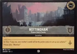 203/204 NOTTINGHAM PRINCE JOHN'S CASTLE INKLANDS FOIL COMMON DISNEY LORCANA CARD - Image 1