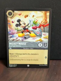 Disney Lorcana Shimmering Skies Mickey Mouse Food Fight Defender 176/204 NF - Image 1
