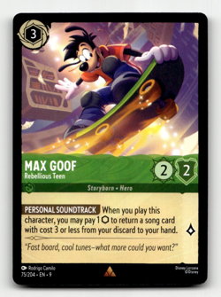 Disney Lorcana Max Goof - Rebellious Teen 75/204 - Fabled - Image 1