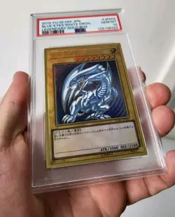 Blue-Eyes White Dragon LGB1-JPS02 *PSA 10 - GEM MINT* Gold Box Yugioh Card - Image 4