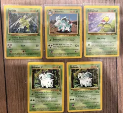 Pokemon TCG Jungle Collection Collector Cards (5 cards) in soft plastic covering - Image 1