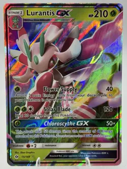 Lurantis GX 2017 Sun & Moon Full Art Ultra Rare Holo Pokemon Card 15/149 - Image 1