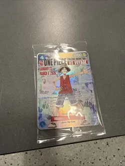 One Piece Monkey.D.Luffy US College Basketball Promo Card 2/9 St John's In-Hand - Image 1