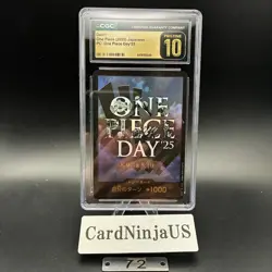 CGC PRISTINE 10 ONE PIECE DAY'25 10 DON !! Card Promo Premium Card Collection 72 - Image 1