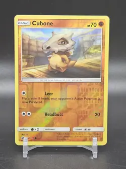 Cubone 52/111 Crimson Invasion Reverse Holo Pokemon Card NM - Image 1